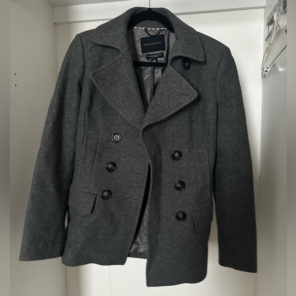 Women’s Small Banana Republic Charcoal Trench Coat